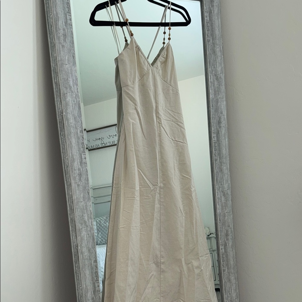 Elegant Cream Maxi Dress